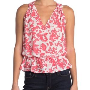 Ramy Brook Sharon Floral Print Peplum Blouse